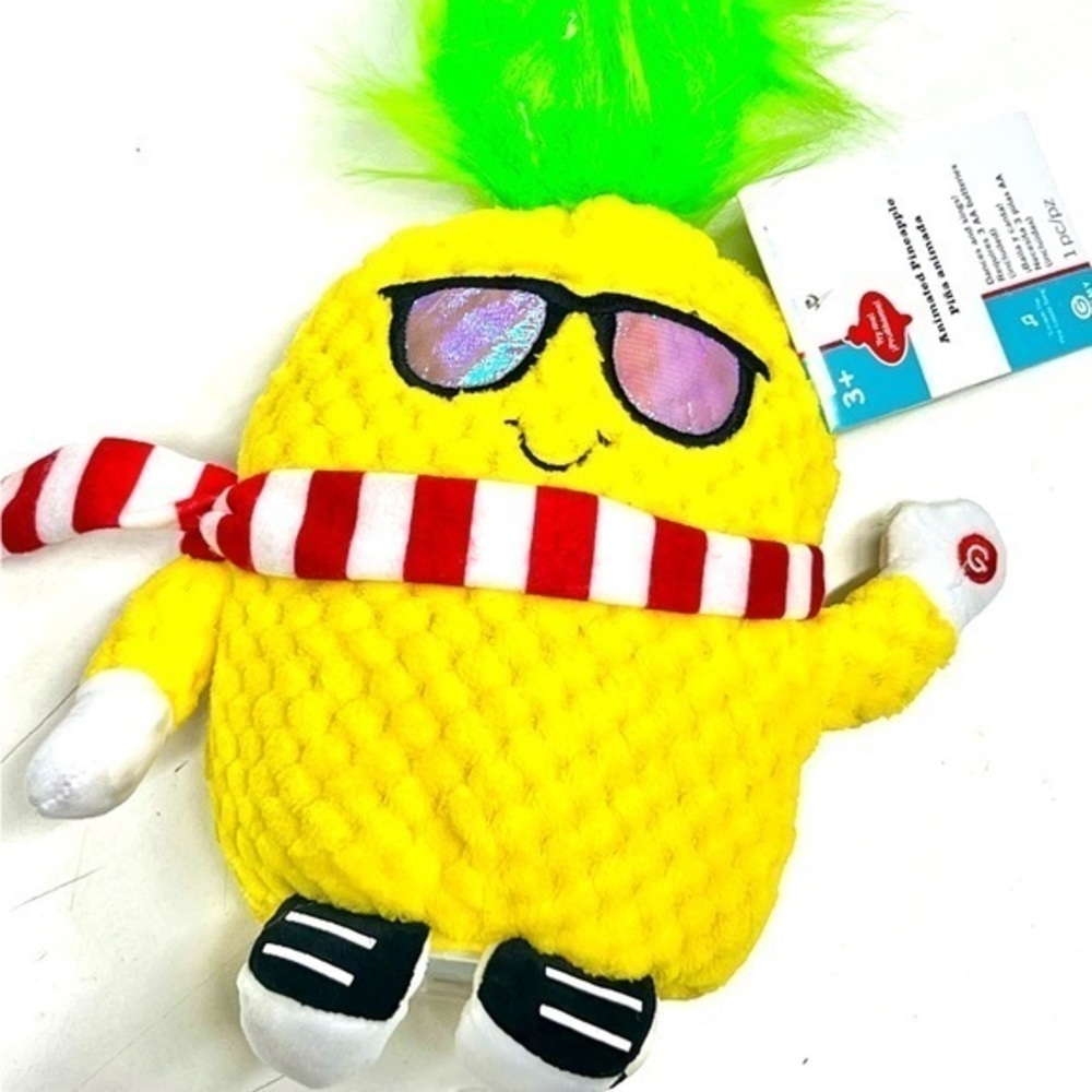 Christmas Dancing Pineapple 19", Fun dancing plush, pineapple pineapple plush